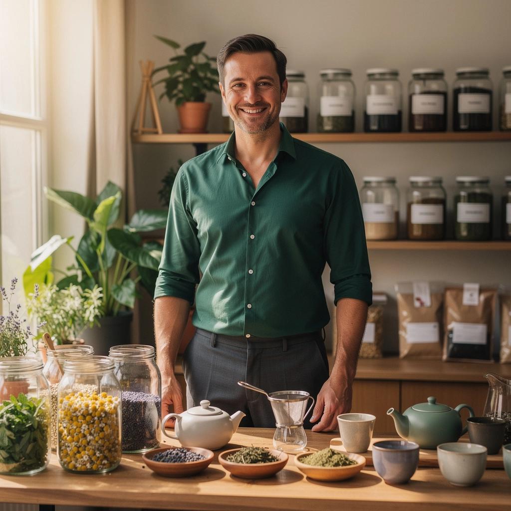 Harmančekový čaj v šálke s parou stúpajúcou z nápoja.